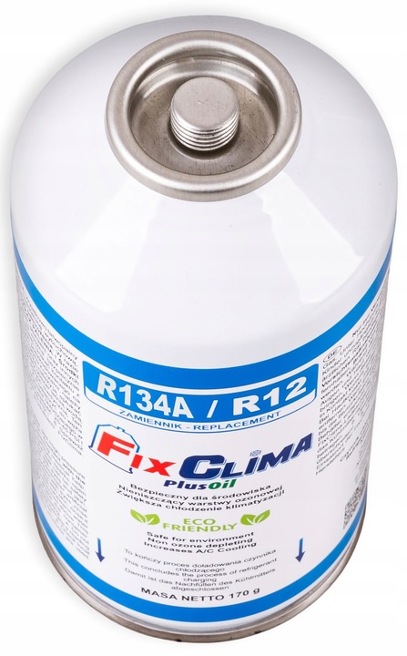 GAZ DO NAPEŁNIANIA KLIMATYZACJI AUT R134A CZYNNIK CHŁODNICZY KLIMY FIXCLIMA