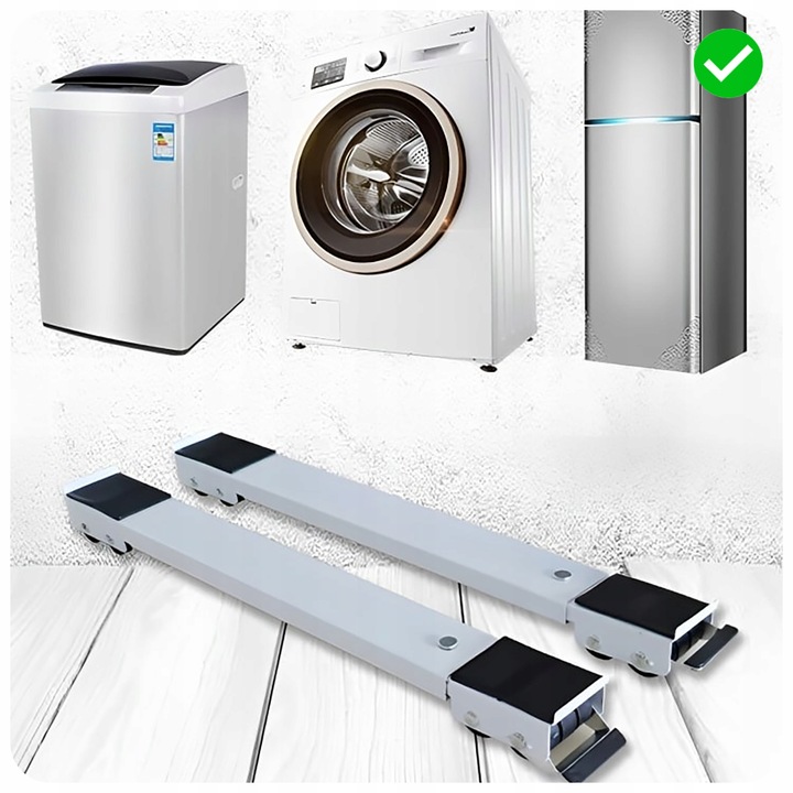 PODSTAWA RUCHOMA AGD NA KÓŁKACH STOJAK ROLKI DO MEBLI 200KG X2