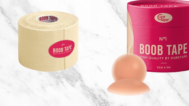 TAŚMA MODELUJĄCA PODNOSZĄCA BIUST Z NASUTNIKAMI BOOB CURETAPE 5CMX5M BEŻOWY