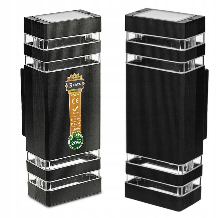 Lampa elewacyjna zewnętrzna ogrodowa 2xGU10