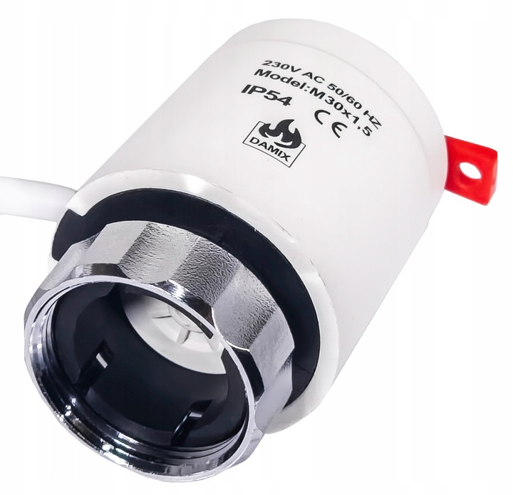 SIŁOWNIK TERMOELEKTRYCZNY DO ROZDZIELACZA ZAWORU GWINT M30 x 1,5 230V NC