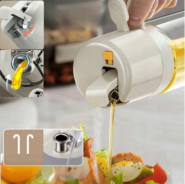 SPRYSKIWACZ DO OLIWY OLEJU SZKLANY DOZOWNIK SPRAY ATOMIZER WYGODNY 550ML