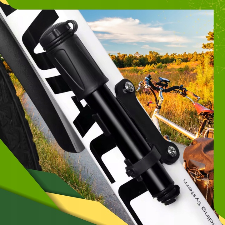 MINI POMPKA ROWEROWA RĘCZNA ALUMINIOWA KOMPAKTOWA DO ROWERU HULAJNOGI 7 BAR