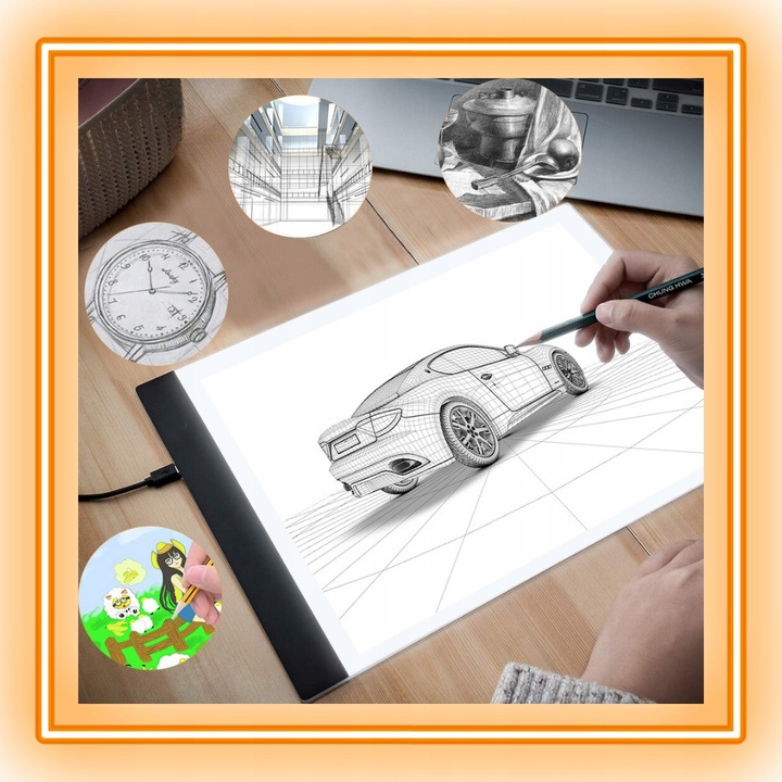 TABLET GRAFICZNY TABLICA DZIECI RYSOWANIA DESKA KREŚLARSKA LED + 5 GRATISÓW