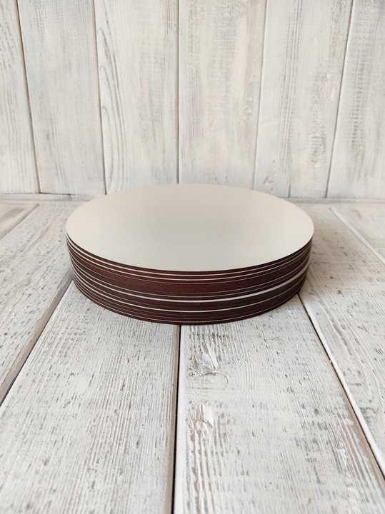 Podkłady pod tort sztywne biale HDF 25 cm 10 szt