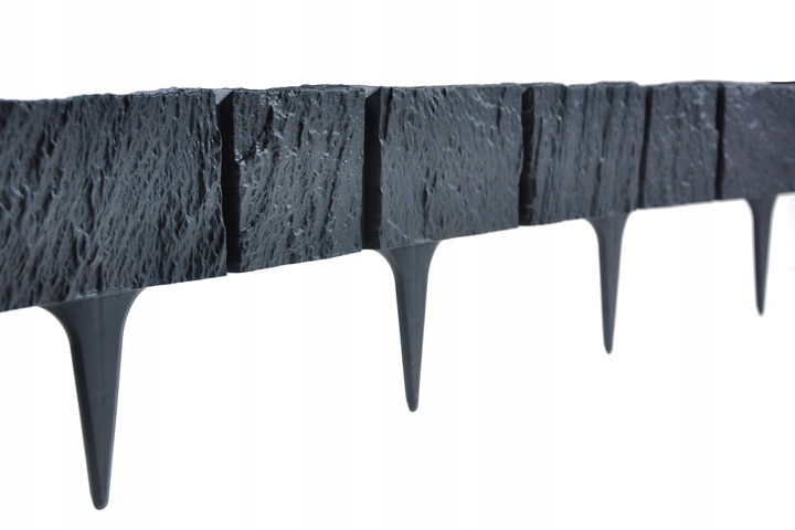 390 cm Piękna PALISADA OGRODOWA Szeroki Rant STEIN Kamień Łupany