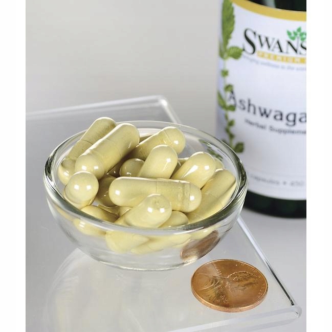 SWANSON ASHWAGANDHA 450mg Żeń-szeń PAMIĘĆ 2 op. 200 kaps STRES skóra SEN