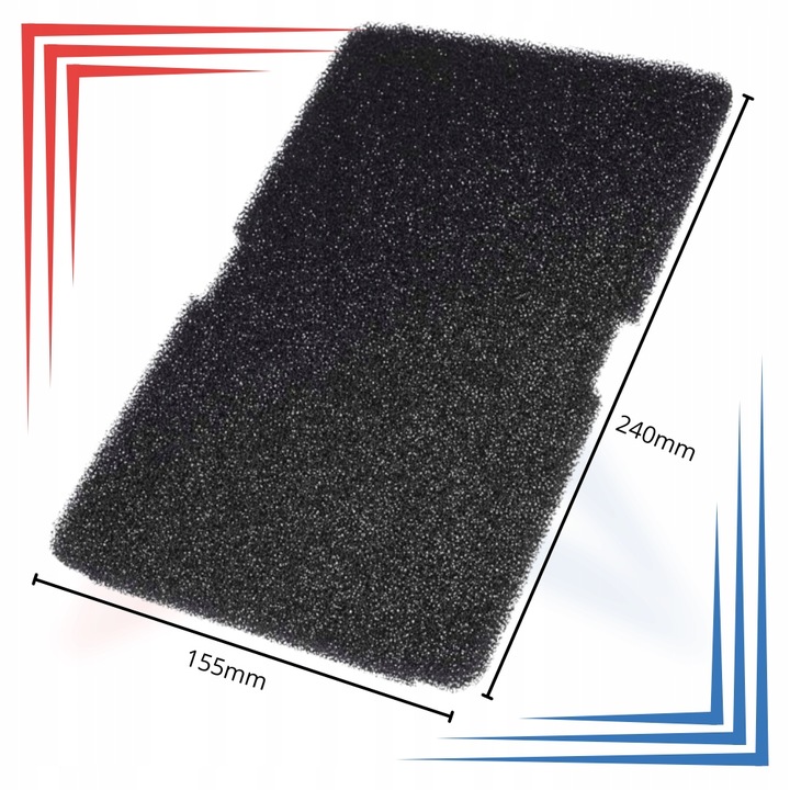 5 x Filtr do suszarki Beko Grundig zmywalny gąbkowy