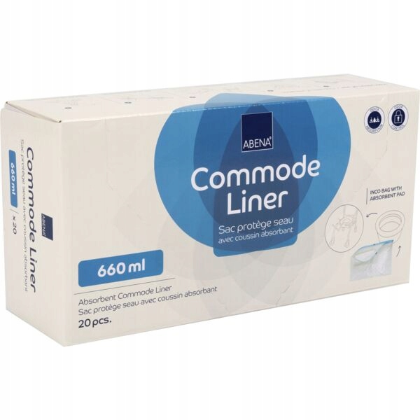 Worki toaletowe z wkładem chłonnym ABENA Commode Liner 20 szt.