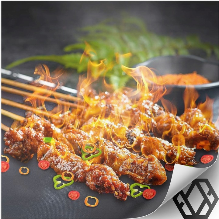 12x MATA DO GRILLA TEFLONOWA PODKŁADKA DO PIECZENIA TACKA WIELORAZOWA