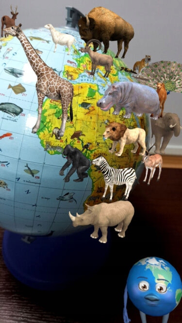 Globus 320mm PODŚWIETLANY 2w1 +strefy + APLIKACJA , na prezent , polit-fiz