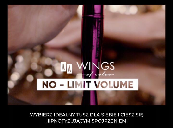 AA WINGS OF COLOR No Limit Volume Curl Effect Pogrubienie+Podkręcenie Tusz