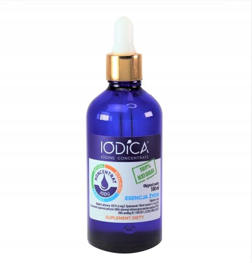 IODICA JOD Koncentrat Jodu Jod Naturalny Minerały 100 ml szklana butelka