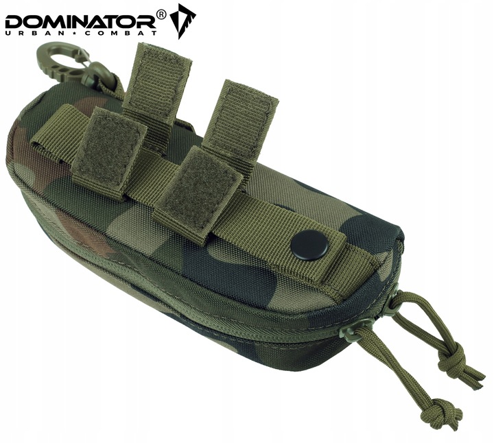ETUI NA OKULARY TWARDE KIESZEŃ MOLLE DOMINATOR Z KARABIŃCZYKIEM MORO