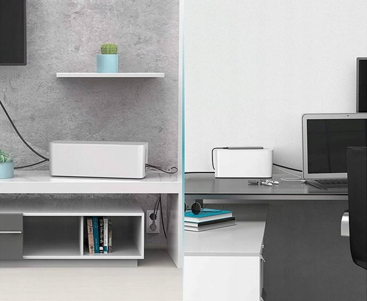 POJEMNIK ORGANIZER NA KABLE PUDEŁKO LISTWY KABLI L