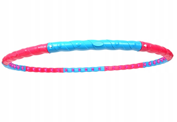 HULA HOP ODCHUDZAJĄCE Z WYPUSTKAMI OBCIĄŻNIKIEM KULKAMI SKŁADANE KOŁO 108cm