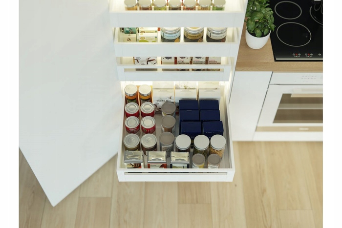 SZUFLADA GTV AXIS PRO 400C1 WYSOKA L400 H167 BIAŁA CICHY DOMYK WYSUW