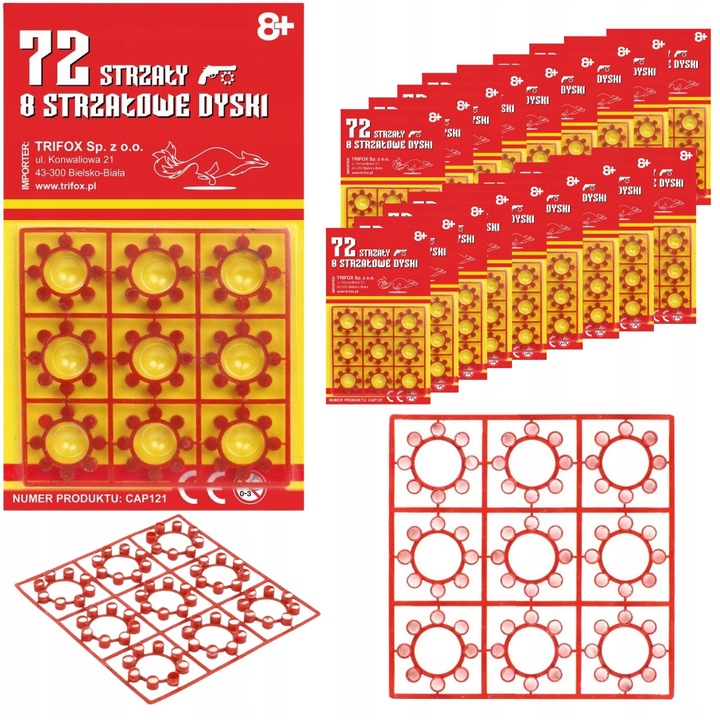 20x KAPISZONY HUKOWE SPŁONKA 8 STRZAŁÓW DO PISTOLETU 1440 STRZAŁY +DIABEŁKI