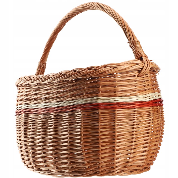 KOSZ WIKLINOWY KOSZYK NA GRZYBY ZAKUPY PIKNIK OWOCE Z WIKLINY DUŻY EKO