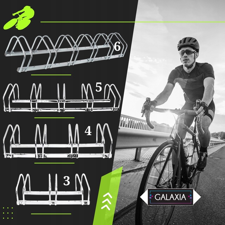 STOJAK NA 4 ROWERY Rowerowy Rower Parking na 4 Stanowiska Uchwyt Ocynk