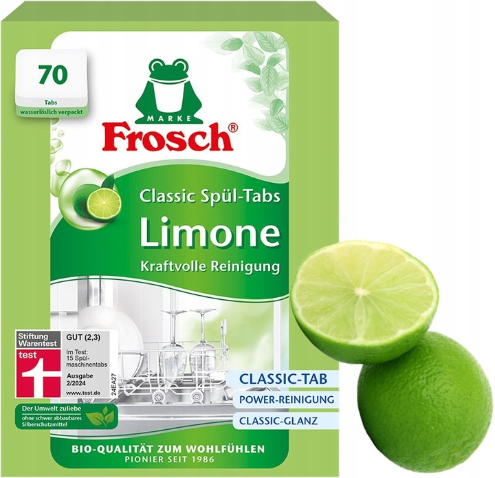 FROSCH Classic Lemon Tabletki do Zmywarki Skuteczne i Biodegradowalne x70