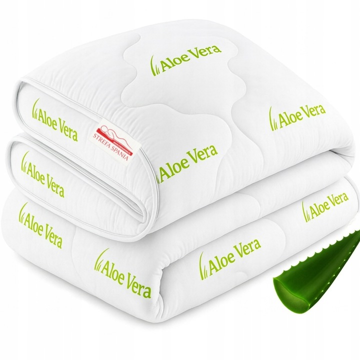 Kołdra Aloe Vera Jesienno-Zimowa Ciepła Puszysta 220x200 Polska Jakość