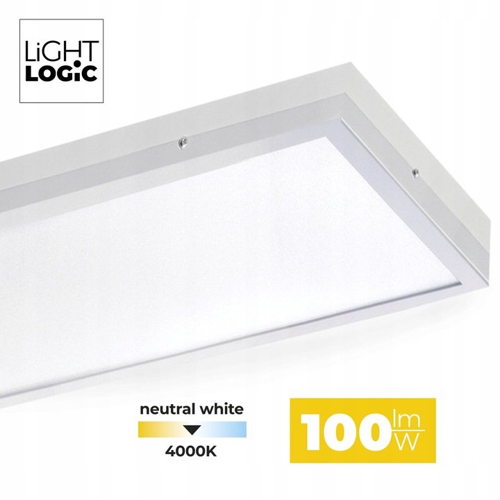 Panel LED 40W 120x30 cm natynkowy plafon sufitowy neutralny 4000K
