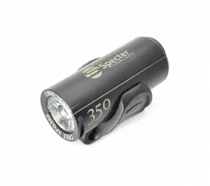 Przednia lampka ROWEROWA LED Specter XPG350 lm latarka uchwyt USB miejska