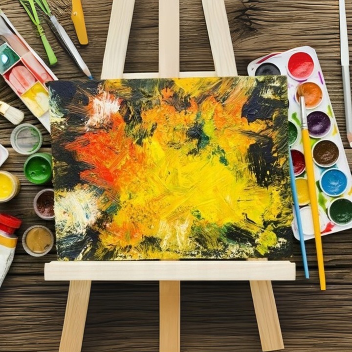 ZESTAW DO MALOWANIA FARBY AKRYLOWE 24X59ml +12 PĘDZLI DUŻY ARTYSTYCZNY 36EL