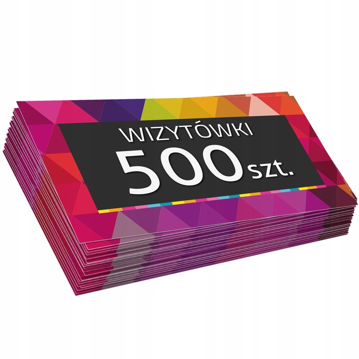 WIZYTÓWKI DWUSTRONNE 500 SZT, DRUK WIZYTÓWEK, SZTYWNE, GRUBE, KREDA 350g