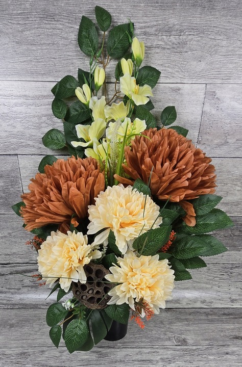 KOMPLET STROIK NA CMENTARZ BUKIET GRÓB KOMPOZYCJA NAGROBNA WSZYSTKICH ŚWIĘT