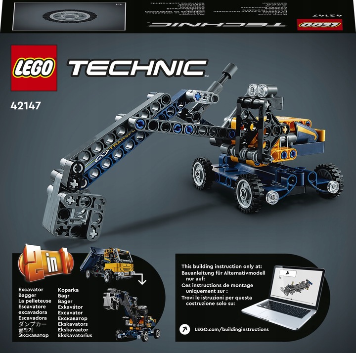 LEGO Technic Samochód Auto Wywrotka koparka 2w1 42147 Budowa Miasto