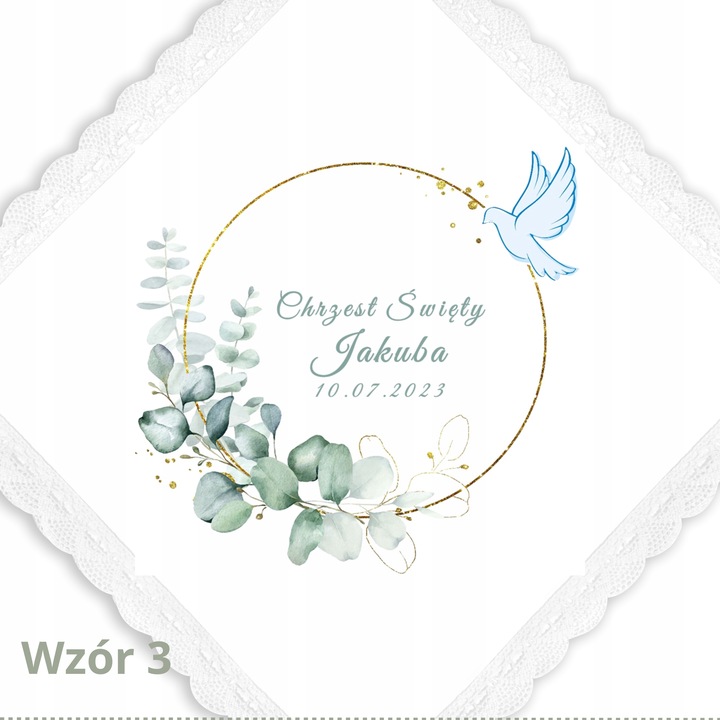 ŚWIECA DO CHRZTU KOMUNII NA CHRZEST KOMUNIĘ GROMNICA CHRZCINY