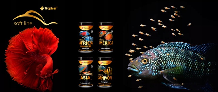 Soft Line America S miękki, tonący pokarm dla ryb w formie pałeczek 100ml