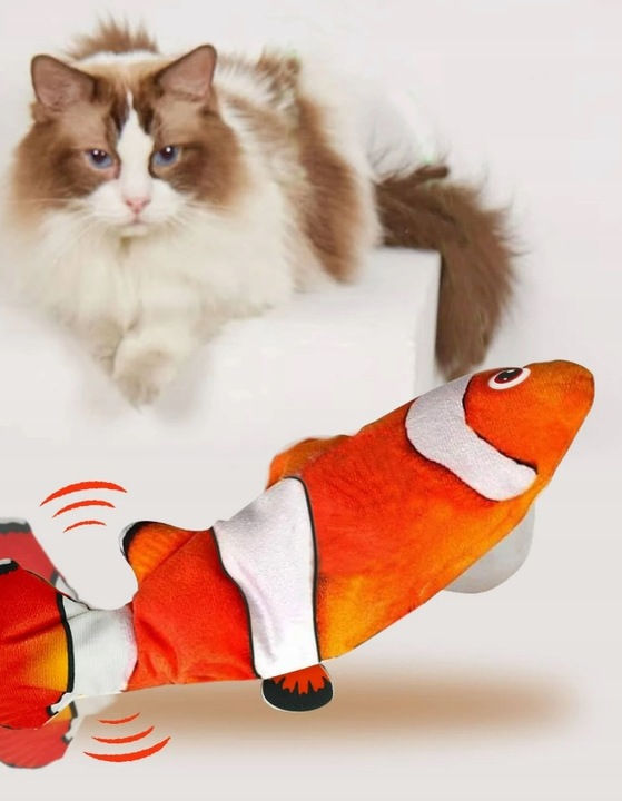 Elektryczna RYBA interaktywna Zabawka dla kota15