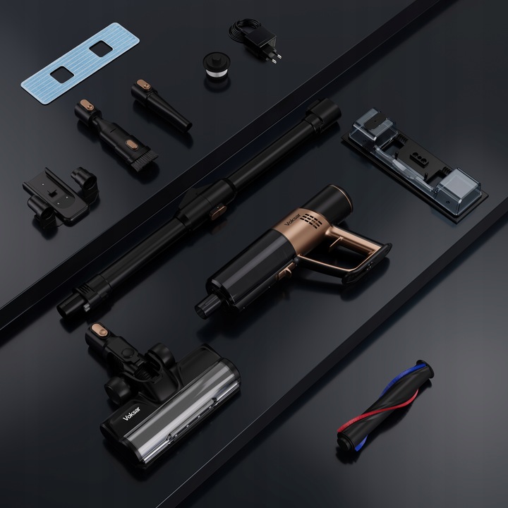 Odkurzacz Bezprzewodowy Pionowy Mopujący Myjący VOKSAR S11 PRO 5w1 LED