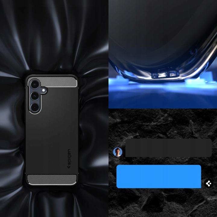 Etui do Galaxy A55 5G, Spigen Rugged Armor elastyczny smukły case cover TPU