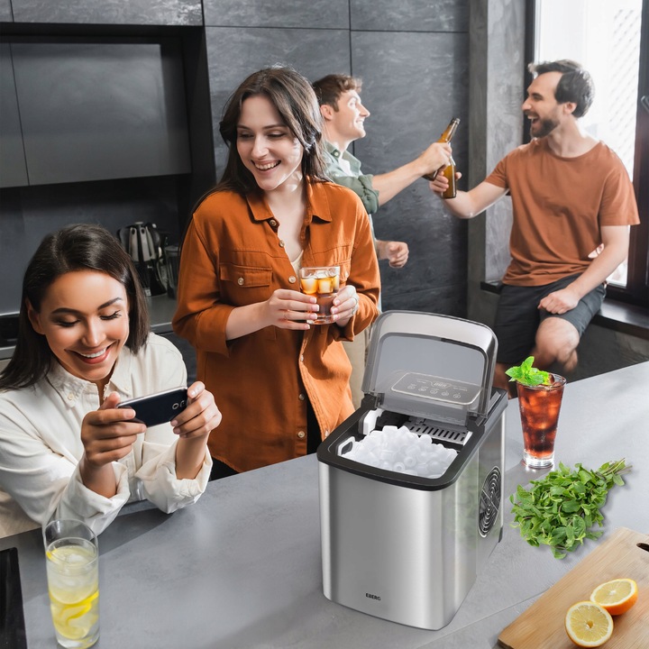 Kostkarka do lodu EBERG domowa maszyna do kostek 12kg 160W ekspresowy