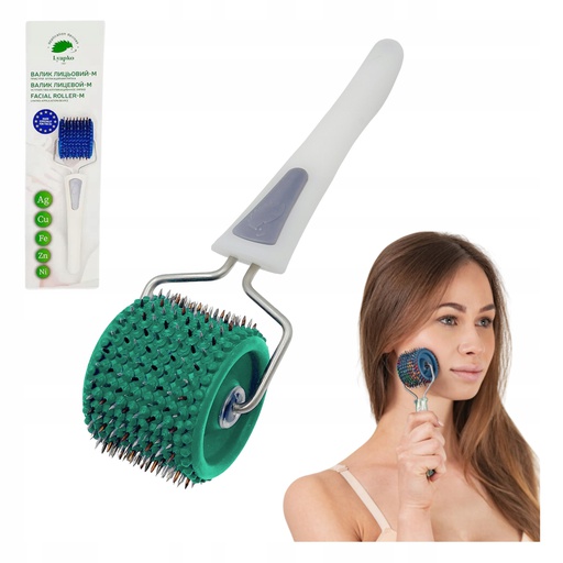 LYAPKO WAŁEK DO MASAŻU TWARZY Z IGŁAMI APLIKATOR WIELOIGŁOWY 3,5MM ZIELONY