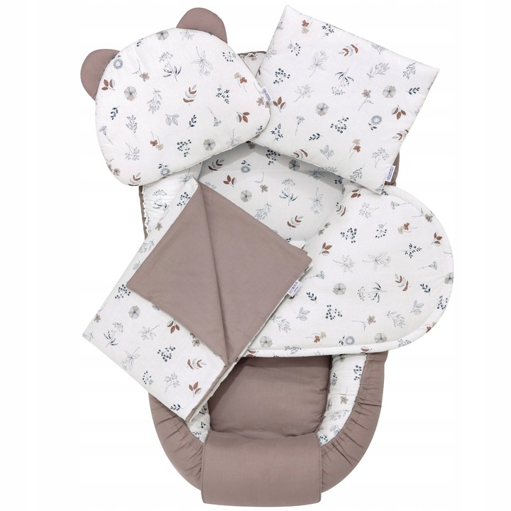 5-CIO ELEMENTOWY ZESTAW NIEMOWLĘCY KOKON GNIAZDKO BAWEŁNA JUKKI