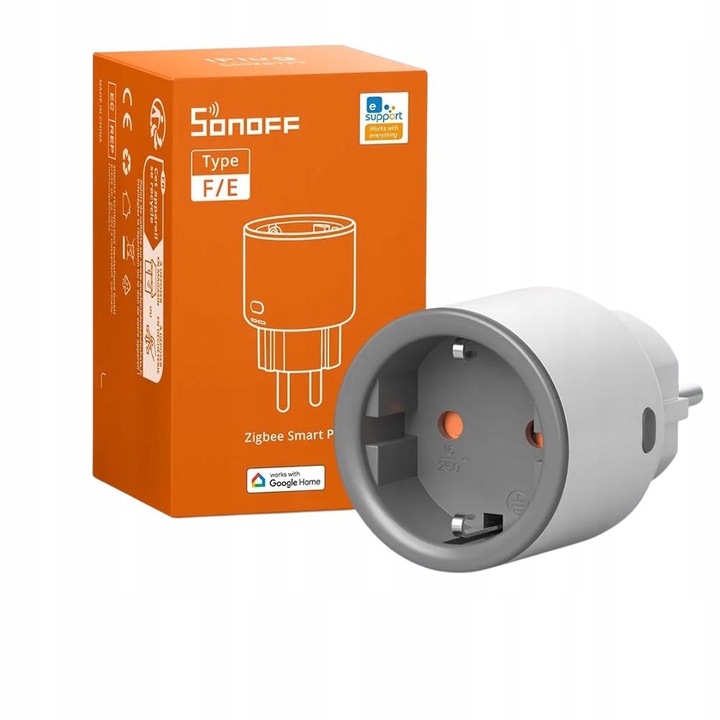 Gniazdko SONOFF S60ZB Zigbee 3.0 Wtyczka Pomiar Prądu Mocy Energii
