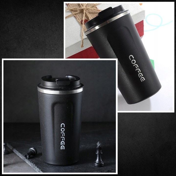 KUBEK TERMICZNY TERMOS 510 ML WYŚWIETLACZ EKRAN LCD NA KAWĘ HERBATĘ SMART