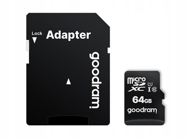 PS KARTA GOODRAM Micro SD 64GB, Class10 UHS + adapter. #LXND64GB