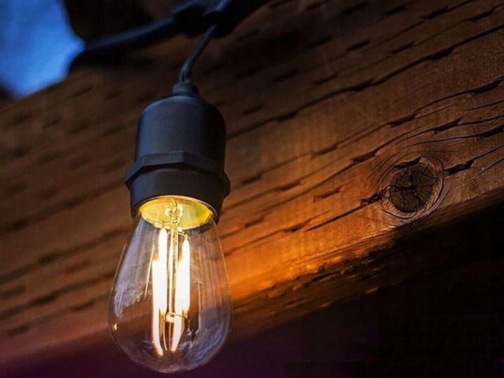 Girlanda Ogrodowa Świetlna 20m+41x Żarówka LED 1W Zewnętrzna Wodoszczelna