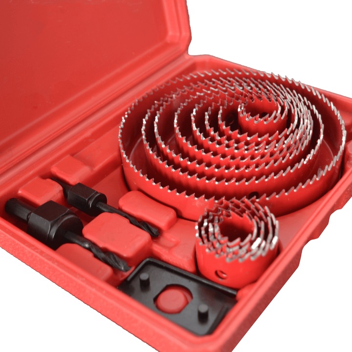 ZESTAW OTWORNIC DO DREWNA FREZÓW 19 - 127 MM 16 ELEMENTÓW HOLDX