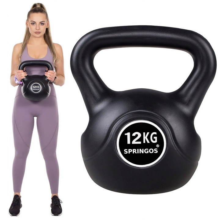 KETTLEBELL DO ĆWICZEŃ 12 kg KULA KETLE HANTLA FITNESS ABS HANTEL CIĘŻAR