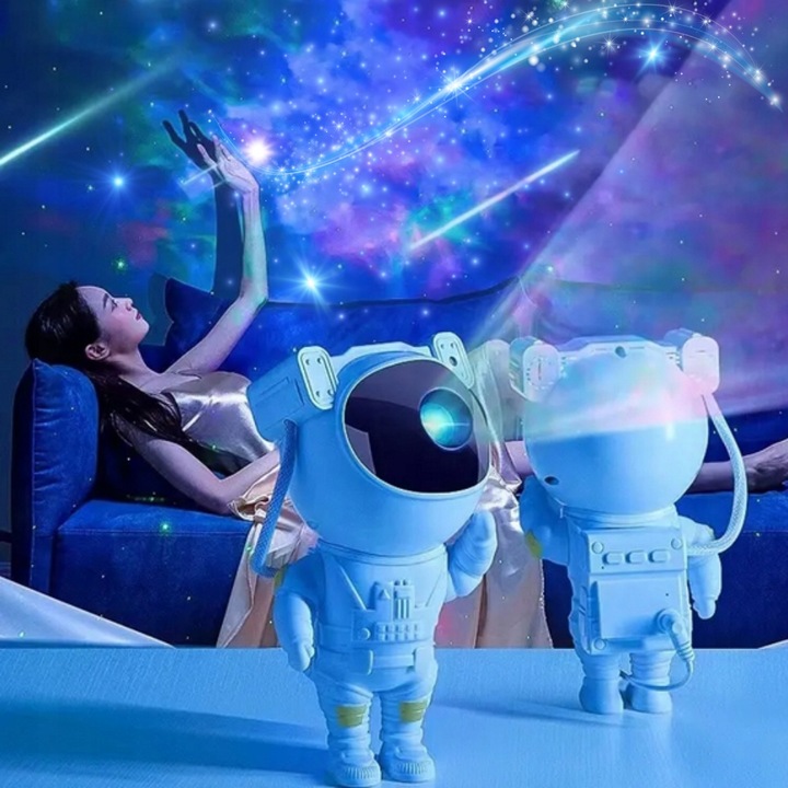 PROJEKTOR GWIAZD RZUTNIK LED LAMPKA NOCNA ASTRONAUTA DLA DZIECI NA PREZENT