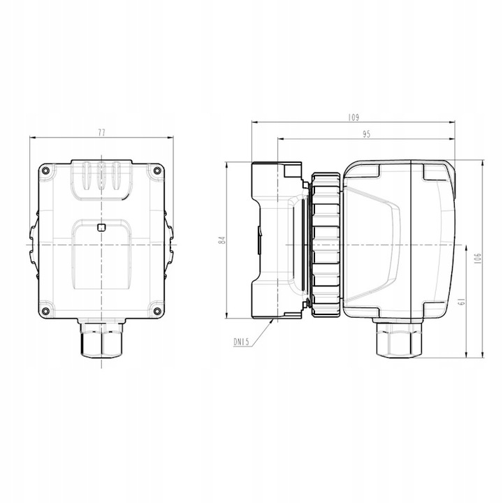 POMPA OBIEGOWA CYRKULACYJNA DO WODY C.W.U. OMNIGENA 15-14 Z KABLEM GW 1/2"