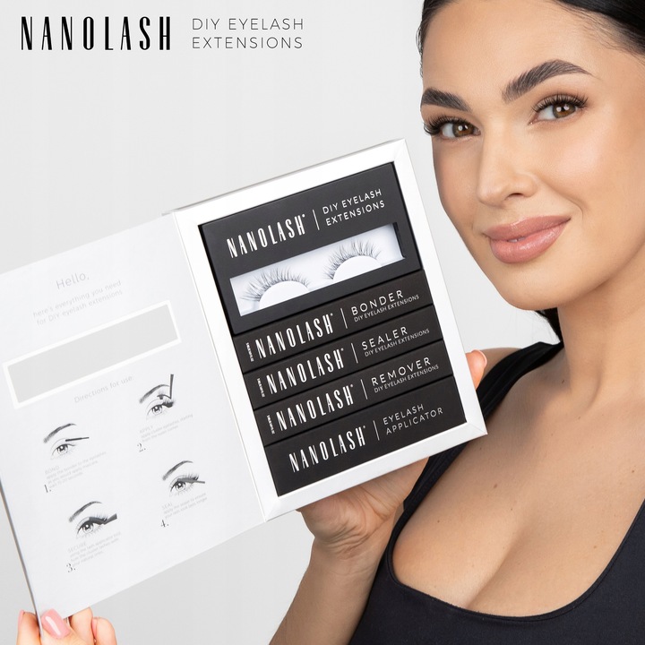 Rzęsy bondingowe zestaw CLASSY Nanolash - rzęsy do samodzielnej aplikacji