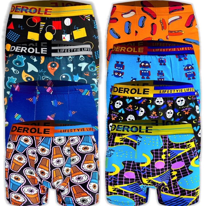 BOKSERKI MĘSKIE BAWEŁNIANE ŚMIESZNE PESAIL ZESTAW 7-PAK L